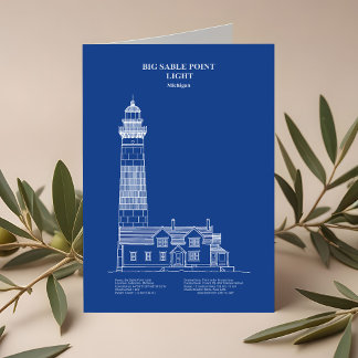 Big Sable Point Leuchtturm - Michigan – AD Dankeskarte