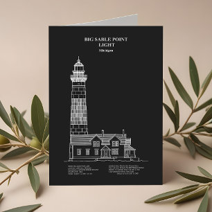 Big Sable Point Leuchtturm - Michigan – PD Dankeskarte
