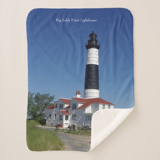 Big Sable Point Leuchtturm Sherpa Decke Sherpadecke (Vorderseite)