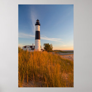 Big Sable Point Lighthouse am Lake Michigan 3 Poster