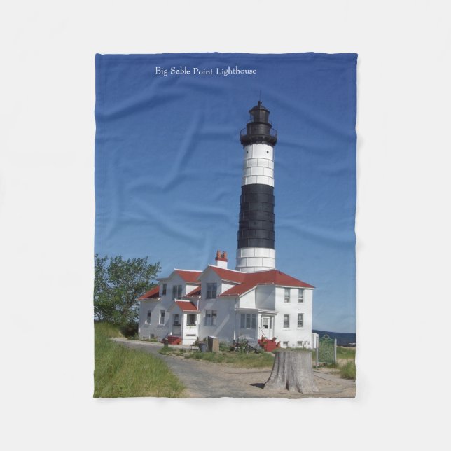 Big Sable Point Lighthouse Fleece Decke (Vorderseite)