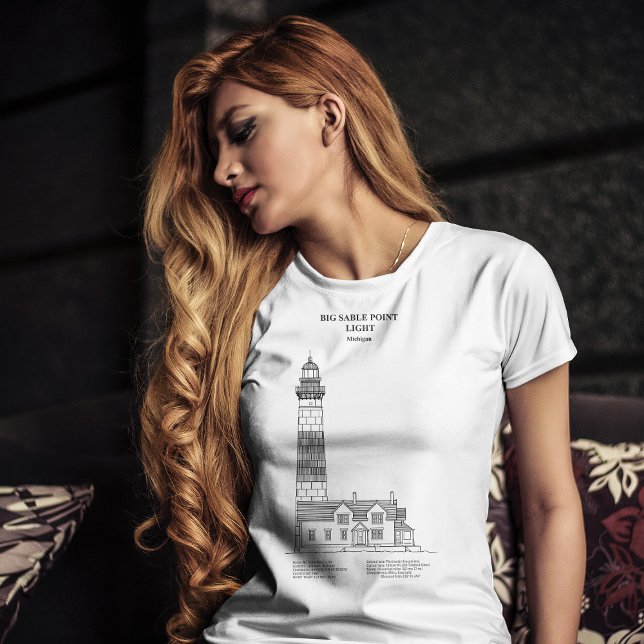 Big Sable Point Lighthouse - Michigan - SBD T-Shirt (Von Creator hochgeladen)