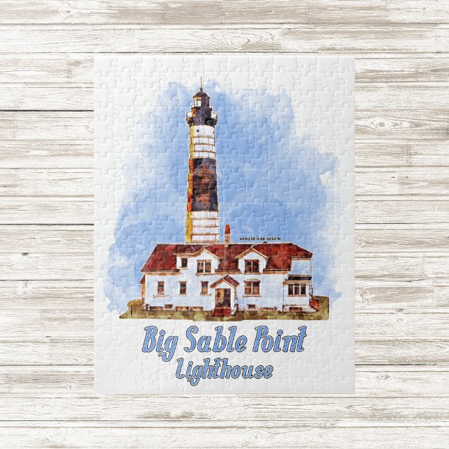 Big Sable Point Lighthouse Watercolor - Michigan (Von Creator hochgeladen)