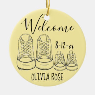 Big Shoes Baby Shoes Dusche Taufe Christening Keramik Ornament