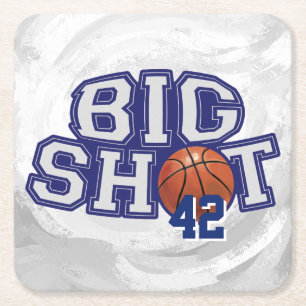 Big Shot Basketball Rechteckiger Pappuntersetzer