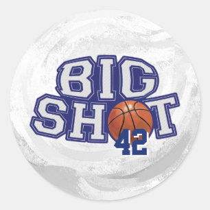 Big Shot Basketball Runder Aufkleber