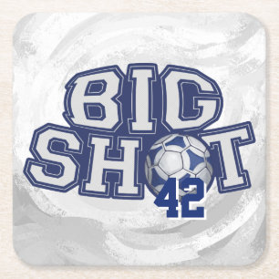 Big Shot Soccerball Rechteckiger Pappuntersetzer