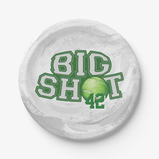 Big Shot Tennis Ball Pappteller (Vorderseite)