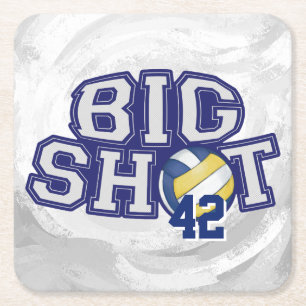 Big Shot Volleyball Rechteckiger Pappuntersetzer