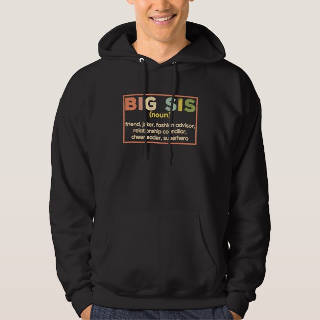 Big Sis Big Sister Definition Siblings Twins Hoodie (Vorderseite)