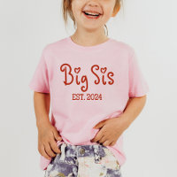 Big Sis Est 2024 Shirt | Niedlich Big Sister