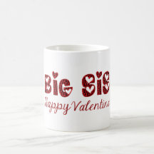 Big Sis Happy Valentine Niedliche Kupid Typografie