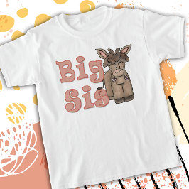 Big Sis Niedlich Donkey Burro Kinder T-Shirt