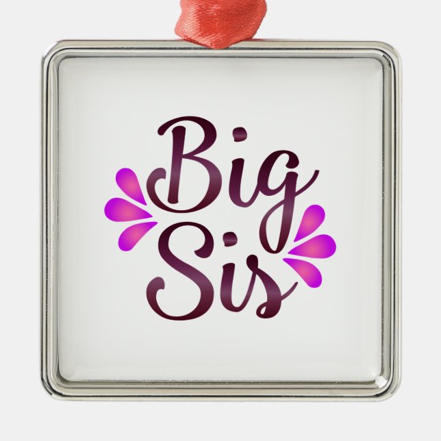 Big Sis Ornament Aus Metall (Vorne)