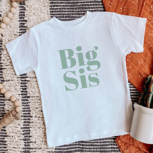 Big Sis Sage Matching Sibling Family Baby T-shirt