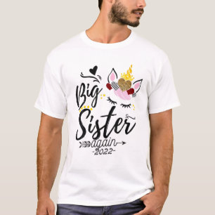 Big Sister 2022 Einhorn Leopard bald zu großen Sis T-Shirt
