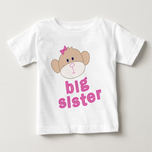Big Sister Affen T - Shirt (Vorderseite)