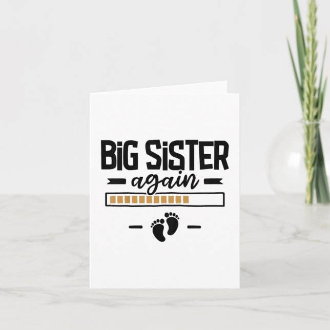 Big Sister Again - 3e Faire-part de grossesse de b (Devant)