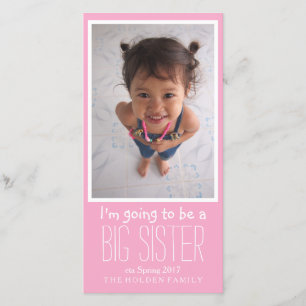 Big Sister Baby Announccard Ankündigung