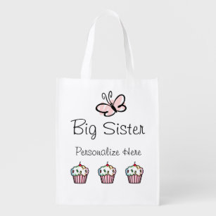 Big Sister Baby Liebe  Wiederverwendbare Einkaufstasche