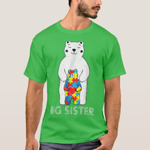 Big Sister Bar Autismus Bewusstsein T-Shirt