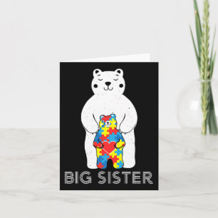 Big Sister Bären Autismus Sensibilisierung Liebe U Karte