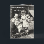 Big Sister Birthday, Siblings Sisters Karte<br><div class="desc">Big Sister glücklich Geburtstag,  Geschwister Familie Special Day Grußkarte. Personalisieren Sie diese Karte,  wenn Sie möchten!</div>