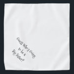 Big Sister Black and White Typography Pet Halstuch<br><div class="desc">White bandana, with black, cute, funny, text announcement... .Guess Who's Going to be a Big Sister? Because your pet is part of the family too! Perfect for your announcing a new pet or baby! The background color is customizable to any color you desire, as are the font style, size, and/or...</div>