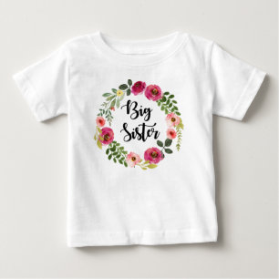 Big Sister burgundy Baby T-shirt