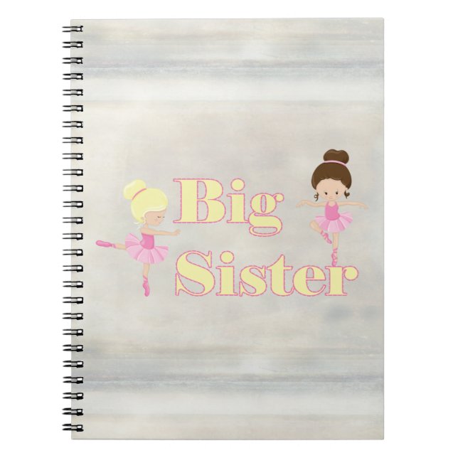 Big Sister Dancing Ballerina  Notizblock (Vorderseite)
