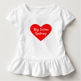 Big Sister Dress personalisieren mit Namen Baby T-shirt