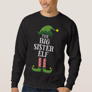Big Sister Elf Matching Familienweihnachtliches Pa Sweatshirt