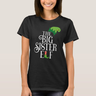 Big Sister Elf Matching Family Group Weihnachtsfei T-Shirt