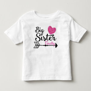 Big Sister Endrosa Heart Arrow Raglan Kleinkind T-shirt