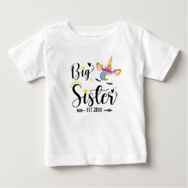 Big Sister EST.2022, Einhorn Baby T-shirt