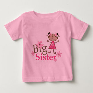 Big Sister Ethnic Strichmännchen Girl Baby T-shirt
