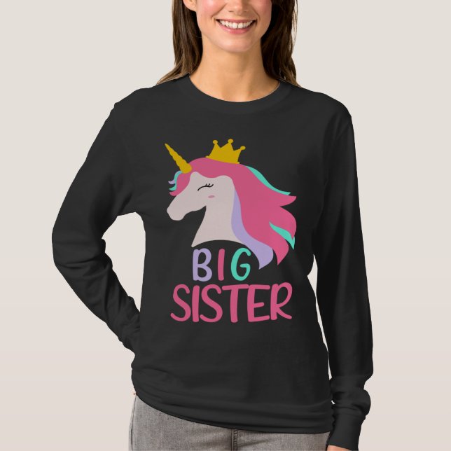 Big sister finally Unicorn T-Shirt (Vorderseite)