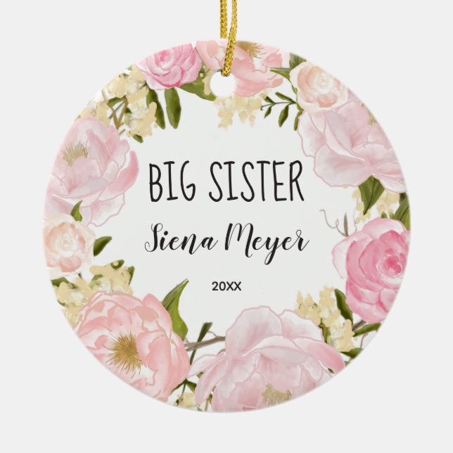 Big Sister First Christmas Ornament (Vorne)