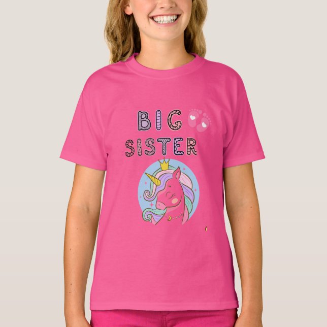 Big Sister Footprints T-Shirt (Vorderseite)
