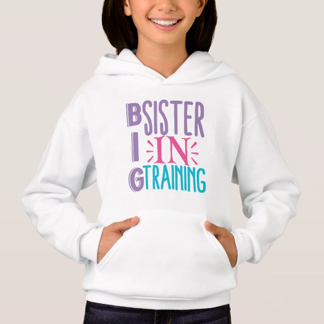 Big Sister in Training - Big Sister Reveal Hoodie (Vorderseite)