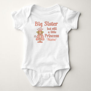 Big Sister Little Princess Personalisierter T - Sh Baby Strampler