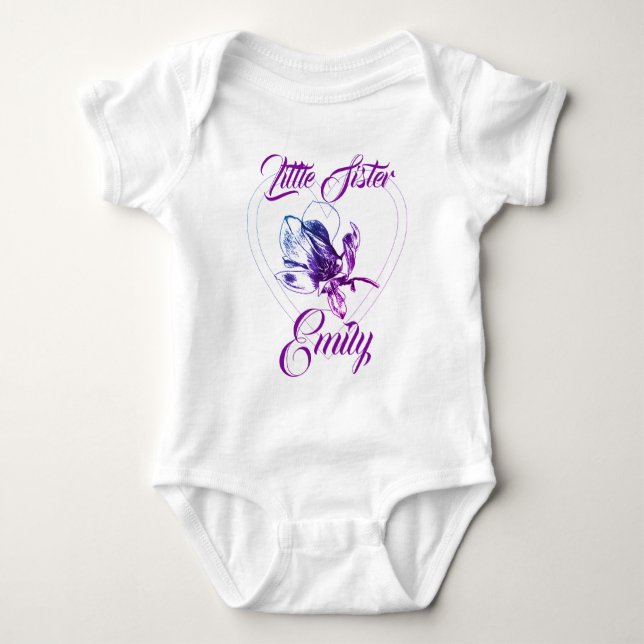 Big Sister Little Sister BESTE FREUNDIN Baby Strampler (Vorderseite)