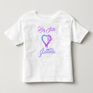 Big Sister Little Sister Floral Heart Kleinkind T-shirt