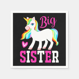 Big Sister Magical Unicorn mit Rainbow Mane & Schw Serviette