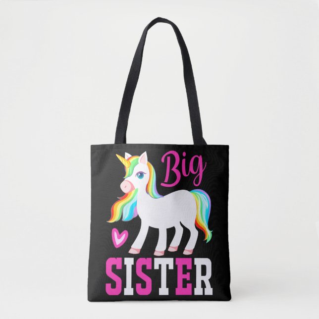 Big Sister Magical Unicorn mit Rainbow Mane & Schw Tasche (Vorderseite)