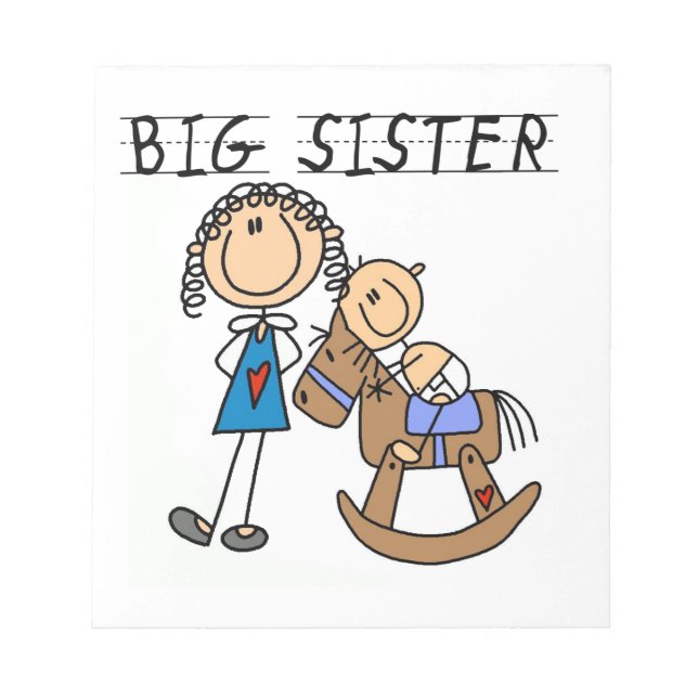 Big Sister mit Baby Brother Geschenken Notizblock (Vorderseite)