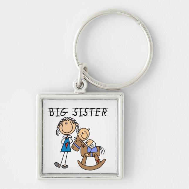 Big Sister mit Baby Brother Geschenken Schlüsselanhänger (Vorne)