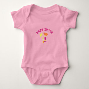 Big Sister mit Baby Sister Butterfly Baby Strampler