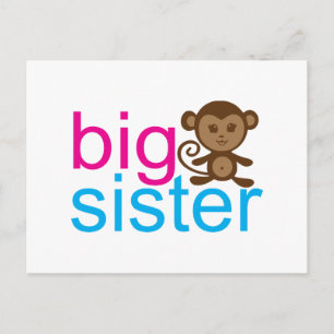 Big Sister Monkey Postkarte