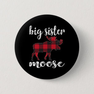 Big Sister Moose Matching Familienweihnachtskleidu Button